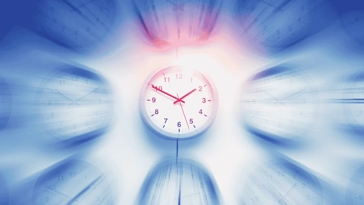 Clock as a symbol that decisions are made in the tension of time